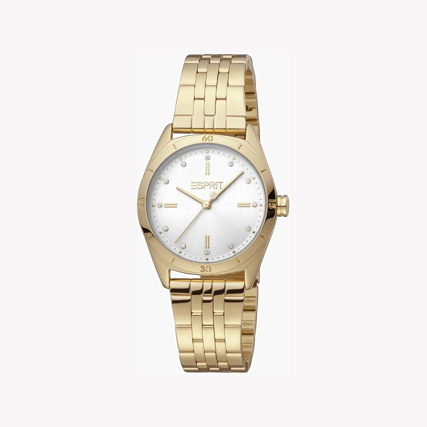 Esprit Women's Gold Stainless Steel Watch, Silver Dial | Es1l131m0015