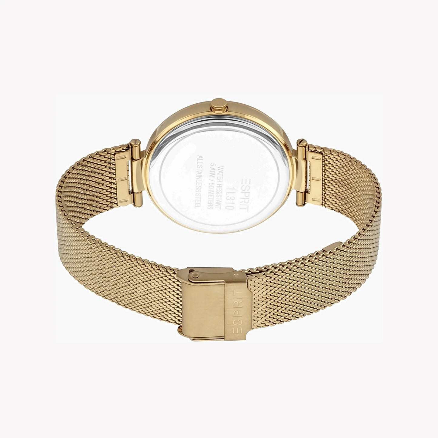 Esprit Women's Gold Stainless Steel Watch, Champagne Dial | Es1l123m0014