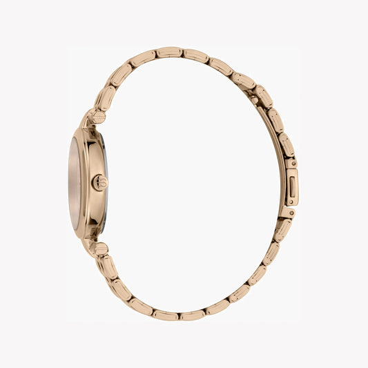 Esprit Women's Rose Gold Stainless Steel Watch, Round Case | Esm-12345