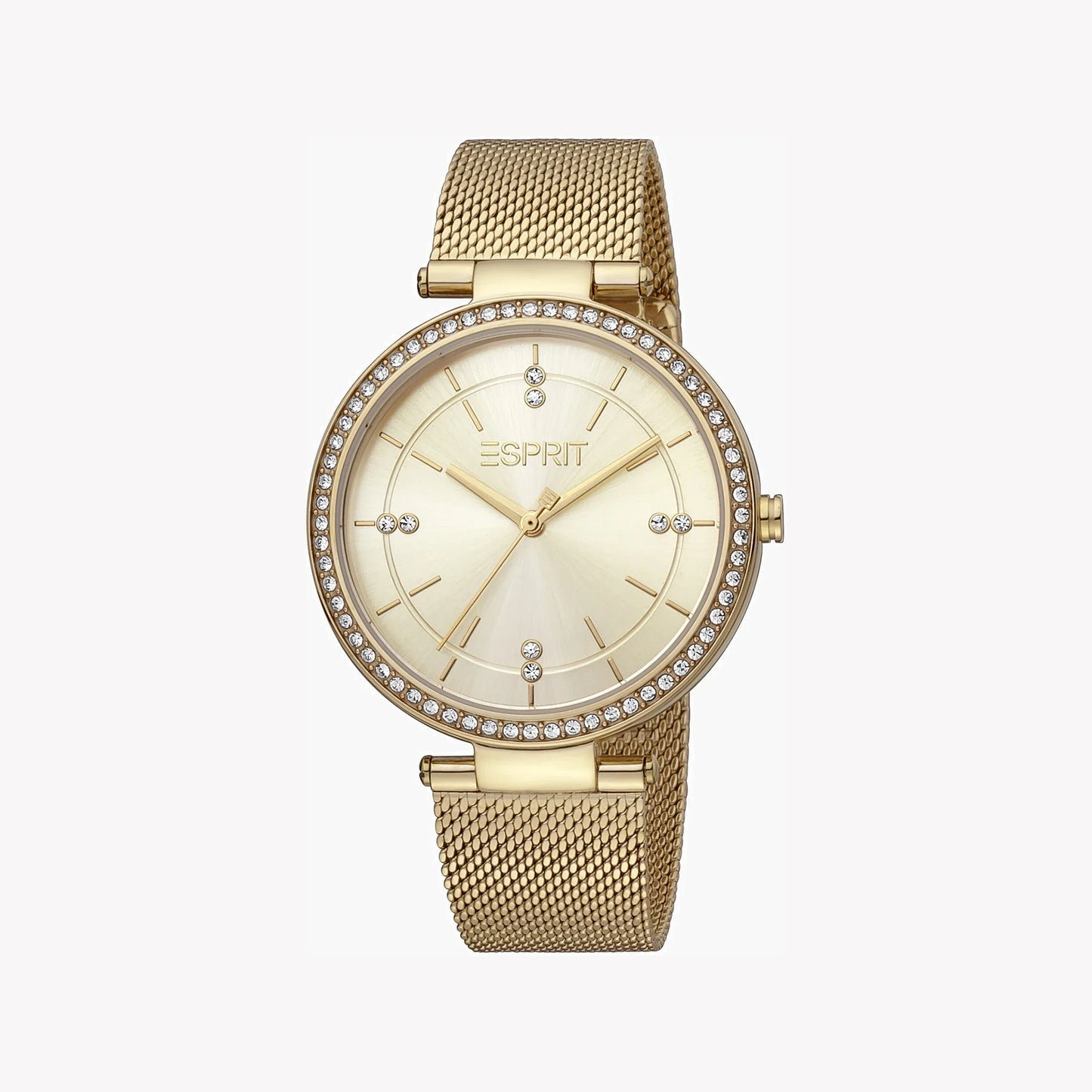Esprit Women's Gold Stainless Steel Watch, Champagne Dial | Es1l123m0014