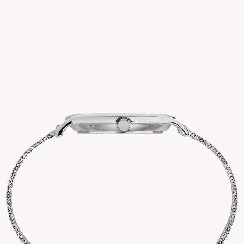 Timex Women's Silver Stainless Steel Watch, Silver Dial | Tw2r36200