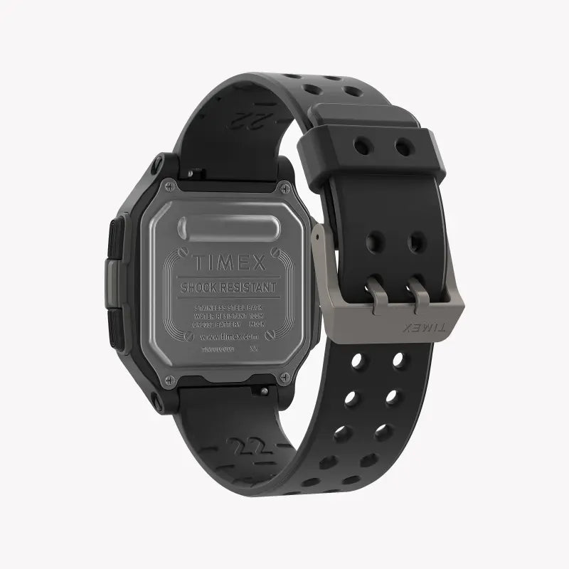 Timex Men's Black Silicone Watch, Digital Dial | Tw5m29000