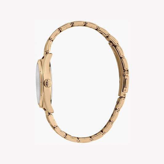 Esprit Women's Gold Stainless Steel Watch, Silver Dial | Es1l131m0015
