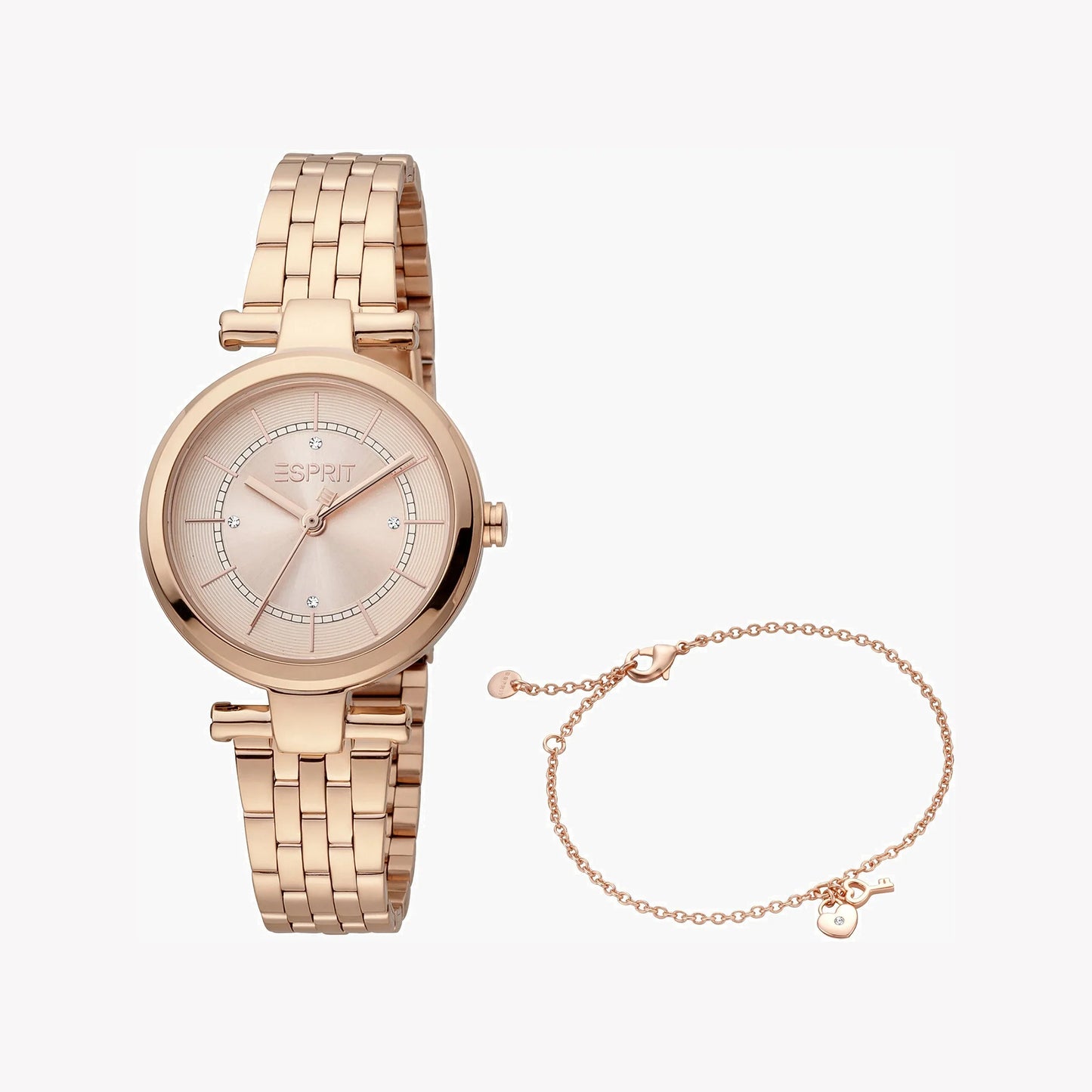 Esprit Women's Rose Gold Stainless Steel Watch, Round Case | Esm-12345